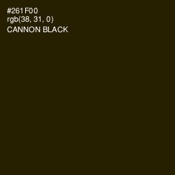 #261F00 - Cannon Black Color Image